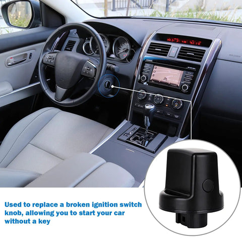 Plug And Play Keyless Ignition Push Button Knob Switch Kit For Mazda CX 9 CX 7 Mazda6 2006 2011 installed on car dashboard