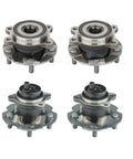Front And Rear Wheel Bearing Hub Assembly Kit Fits Lexus Hs250h Scion Tc Rav4 Corolla Im Cvt Models Direct Swap Heavy Duty Hub Bearings No Sweat Install Straight Up Smooth Ride - top and bottom view of kits.
