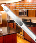 Heavy Duty 24 Inch Dishwasher Granite Mounting Brackets And Kit For Whirlpool W10426979 close-up view on granite counter.