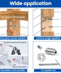 Patent Pending Invisible Cable Railing Kit With 40 Tensioners And 80 Aluminum Ferrules For 4x4 6x6 8x8 Wood Posts Wide Application