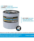 High Performance Oil Filter 858004Q for MerCruiser Sterndrive and Inboard Engines with anti-drain back valve, label detail