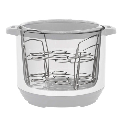 Stainless Steel Wire Egg Racks Set Of 2 For 6 Quart And 8 Quart Cookers Holds 7 Eggs Per Rack Stackable To 14 Eggs inside pot