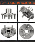 Front Wheel Hub Assembly Driver and Passenger Sides for Honda Accord 2008 2012 Accord Crosstour 2010 2011 Crosstour 2012 2015 Acura TSX 2009 2014 OE Replacement Wheel Bearing Hub Kit Easy Install shown from multiple angles