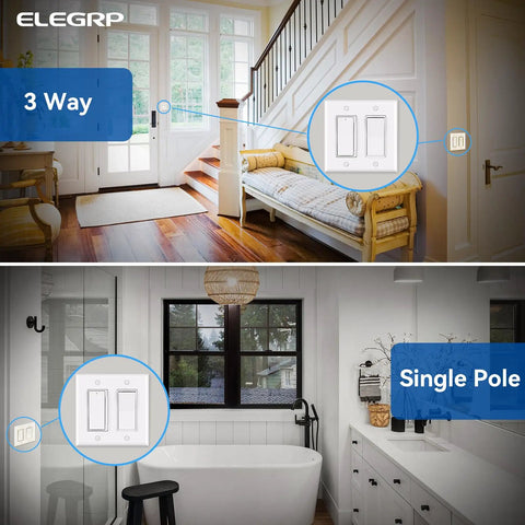 Smooth Dimmer Switch For 300W Dimmable LEDs And 600W Incandescent Halogen Bulbs No Fuss Single Pole And 3 Way LED Slide Dimmer