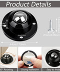 Total Game Changer For Moving Stuff With These Super Smooth Self Adhesive Swivel Caster Wheels Easy Peel Stick Mount Low Profile Glides For Appliances Storage Bins And Trash Cans 28 Pound Load Pack Of 12 Black black swivel caster with adhesive backing, measuring 44mm by 24mm, showcasing its easy installation.