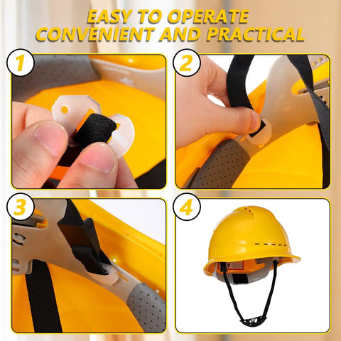 Universal Hard Hat Chin Strap 2 Pack Adjustable Safety Helmet Retention Band Heavy Duty Job Site Gear Built Tough And Damn Comfy For Construction Workers And Industrial Crews