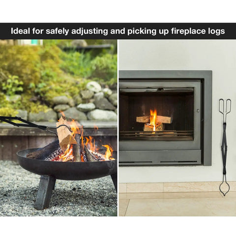 Built Tough Campfire Tongs With Smart Scissor Grip And Powder Coated Steel Frame This 26 Inch Log Grabber Handles Heavy Logs Safely While Keeping Your Backyard Blaze Fully Stocked Without Drama Or Cheap Tools
