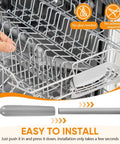 Hand installing 150 Pcs Dishwasher Rack Prong Repair Caps Anti Slip End Tips For Tines, Durable PVC Protectors, gray finish