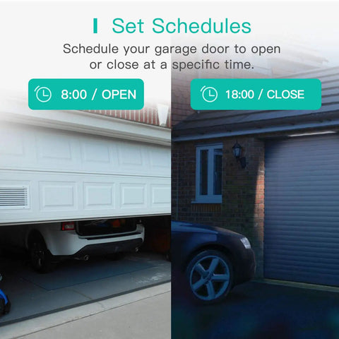 Smart WiFi Garage Door Opener Remote With Tuya Smart Life App Control, Alexa And Google Assistant Ready scheduling feature