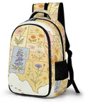 Vintage Botanical State Flower Map Backpack For Everyday Carry, showing colorful floral print on durable polyester material.