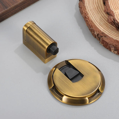 Heavy Duty Windproof Mechanical Door Stopper With Adhesive Install Zinc Alloy Floor Gate Hardware Adjustable Height 10 To 20 Mm Holds Open For High Traffic Doors And Gates Prevents Slamming Outdoor Use