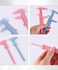 Pro Grade Brow Mapping Tool With Mini Vernier Caliper Double Scale Sliding Ruler Plastic Gauge For Microblading