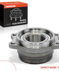 Beefed Up Rear Wheel Bearing And Hub Assembly For Mitsubishi Lancer Evolution AWD 2003-2006, Eclipse AWD 1995-1999, Eagle Talon AWD 1995-1998 Replacement Axle Hub Kit shown with box packaging in background.