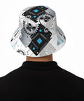 Fresh Lightweight Bucket Hat For Men And Women Featuring Dope All Over Print Polyester Twill Fabric from the back view.