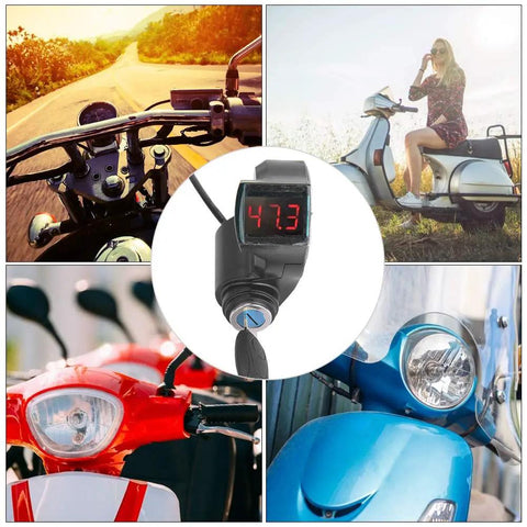 Plug And Play Throttle Control Switch With LCD Voltage Display And Key Lock For E-Scooters, Real Time Voltage Readout shown on scooters