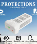 Phantom 3 Battery Pack for DJI Drones 4500mAh 15.2V Intelligent Flight Battery 2 Pack detailed view with safety features
