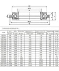 Industrial Grade Beefed Up Cnc Rotary Table Bearing Yrt580 Cross Roller Assembly specifications and dimensions chart.