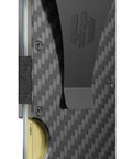 Slim RFID Blocking Metal Wallet For Men With Money Clip Minimalist Front Pocket Card Holder Ultra Compact Mens Wallet No Bulk Everyday Carry For Cards And Cash, carbon fiber texture