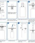 Installation steps for Brushed Nickel Built-In Soap Dispenser For Kitchen Sink, Stainless Steel Pump Head With 17oz Bottle.