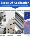 Five Piece Carbide End Mill Set Three Eighths Inch Shank Four Flute Square Nose CNC Milling Bits for various metals