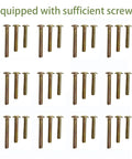Set of screws included with 8 Piece Antique Bronze Ceramic Dresser Handles Set For Cabinets And Drawers, Vintage White Ceramic Knobs And Pulls