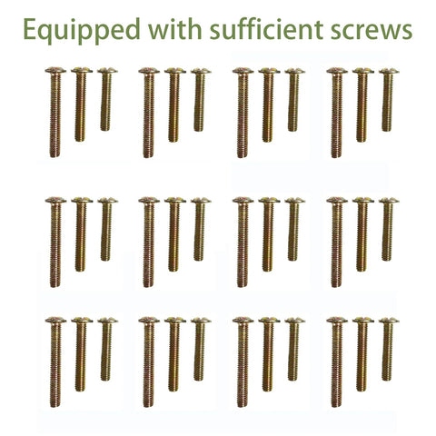 Set of screws included with 8 Piece Antique Bronze Ceramic Dresser Handles Set For Cabinets And Drawers, Vintage White Ceramic Knobs And Pulls