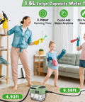 Beast Mode Handheld Steam Cleaner For Home And Cars 2500W High Temp Pressurized Machine with 1.6L tank in use by a family.