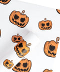 Halloween Flower Wrapping Paper Pack With Waterproof Jack O Lantern Pumpkin Pattern for bouquets and gifts