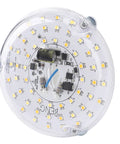 ANGGREK 4 Inch Ceiling Fan LED Light, 15W 3CCT Dimmable, 3000K 4000K LED circuit board with components and light diodes.