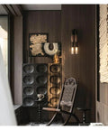 Elegant U Shaped Horsehair Wall Lamp In Sleek Black Delivering Crisp Cool White Glow For Living Rooms And Hallways That Bring Dope Minimalist Vibes And Flicker Free Comfort.
