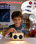 DIY Bluetooth Speaker Wooden Kit for Beginners Build Your Own Portable Speaker Science Electronics Project for Kids and Adults No Soldering Easy Setup Hands On Video Guides Perfect Camping Gift and Graduation Gift, boy using wooden speaker kit