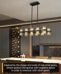 Wagon Wheel 9 Light Farmhouse Chandelier In Matte Black 32 Inch Industrial Pendant Light Fixture above kitchen island