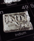 Close-up of Indium on Periodic Table Of Elements Photo Poster 40x20 Inches Laminated For Classroom Dorm And Lab Walls