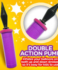 Balloon Animal Kit For Beginners With Pump And Manual 120 Pieces double action pump for easy balloon inflation