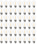 48 Pack LED S14 Replacement Bulbs For Outdoor String Lights, Waterproof E26 Base, 2200K Warm White, Non-Dimmable, Energy Saving