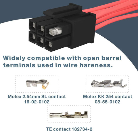 All Purpose Ratchet Crimping Tool for AWG 28 to 20 Wire Terminals compatible with Molex KK254 and SL contacts and TE contact