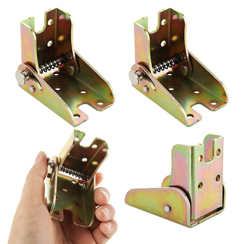 Badass Self Locking Folding Hinges, Slick 0-90 Degree Leg Support Brackets, galvanized steel hardware in use.