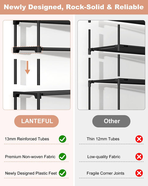 Heavy Duty 10 Tier Shoe Rack With 10 Coat Hooks, Sturdy Vertical Shoe Organizer For Home Entryway, Level Up Your Sneaker Game In Matte Black Today