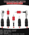 Portable 28 Piece Bike Tool Kit With Magnetic One Quarter Inch Torque Wrench And Ratchet Screwdriver Set variants displayed