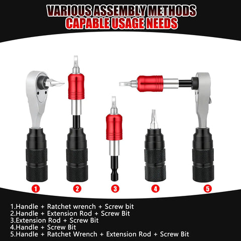 Portable 28 Piece Bike Tool Kit With Magnetic One Quarter Inch Torque Wrench And Ratchet Screwdriver Set variants displayed