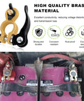 Battery Terminal Connectors 2 Pack Quick Disconnect Terminals With Anti Corrosion Pad Positive And Negative Top Post Ends