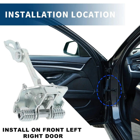 Vauxhall Movano Door Check Strap Multilevel Door Limiter With Dampened Soft Close Heavy Duty Metal Hinge Support installation view