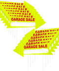 12 Pack Double Sided Neon Arrow Garage Sale Signs With Stakes 17 X 6 Inches High Visibility This Way Plastic Decoration Yellow And Red Great For Yard Sales Flea Markets Or Pop Up Events Easy To See From Afar, pack of arrow signs