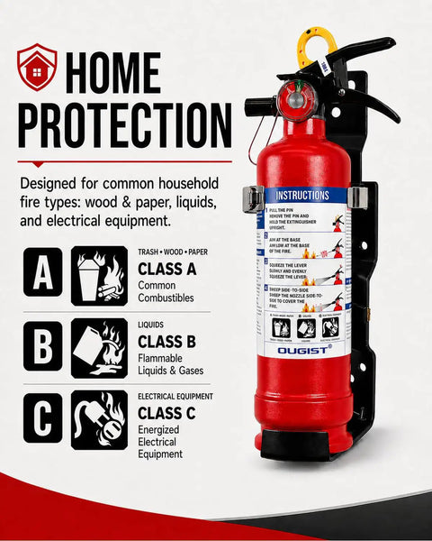 Heavy Duty ABC Dry Chemical Fire Extinguisher With Wall Mount Bracket Got Your Back For Fast Reaction To Wood Grease Or Electrical Flames At Home Or The Garage