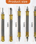Five Piece Nail Setter Punch Set With Dual Head Punches Center Punch Hinge Pin Remover And Cold Chisel sizes 1/32" to 3/16"