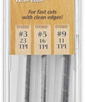 Premium Double Tooth Scroll Saw Blade Built For Fast Wood And Plastic Cutting With Smooth Clean Edges Real Shop Workhorse in assorted pack.