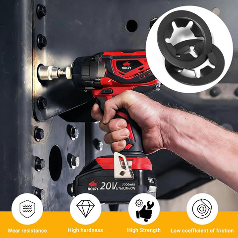 500 Piece Internal Tooth Star Lock Washer Kit with Carbon Steel Black Oxide Finish, shown with auto machinery tool use