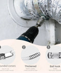 DIY 10 Foot Metal Strapping Hose Clamp Kit With 304 Stainless Worm Gear Clamps being used with drill for secure fit
