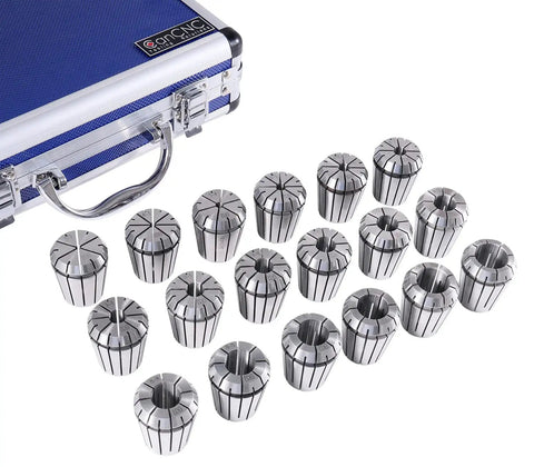 ER32 Collet Set From 3Mm To 20Mm By 1Mm Increments 18 Piece Set In Pro Grade Durable Aluminum Box Precision Ground For CNC Milling