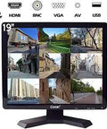 19 Inch CCTV Monitor With BNC VGA HDMI AV Inputs Built In Speaker And USB Media Player 4 By 3 HD Display For Home Surveillance